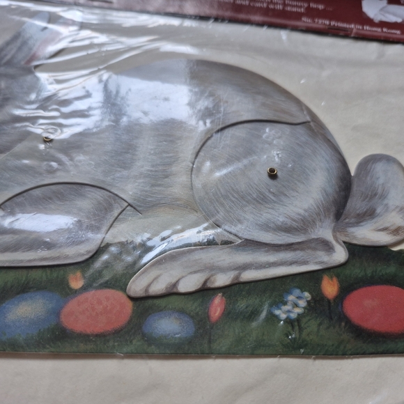 Die-cut Mpvinf Action White Bunny Easter Card And Envelope - Picture 2 of 6